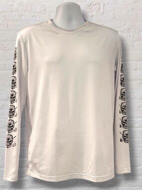 Tattoo Golf The Classics Collection Long Sleeve Shirt Men’s M White Skull Golf